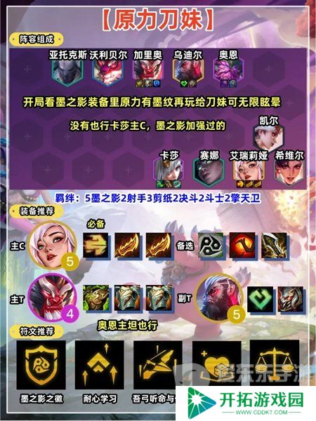 金铲铲之战S11原力刀妹阵容怎么搭配 原力刀妹阵容装备搭配推荐攻略