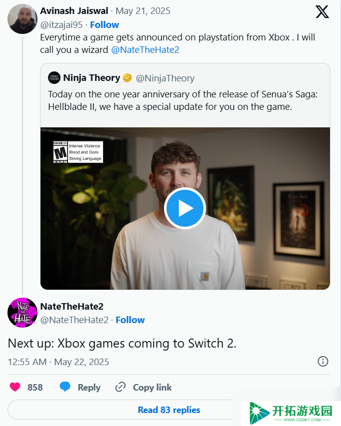 Xbox将有第一方游戏移植到Switch 2 很快将公布