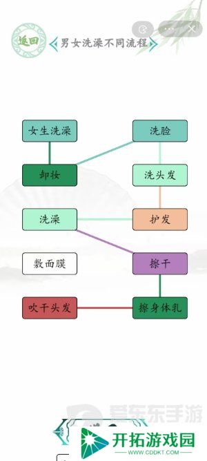 汉字找茬王男女洗澡关卡如何过关 男女洗澡通关流程攻略