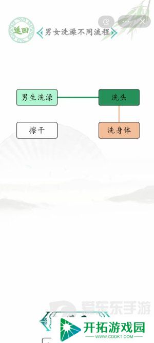 汉字找茬王男女洗澡关卡如何过关 男女洗澡通关流程攻略