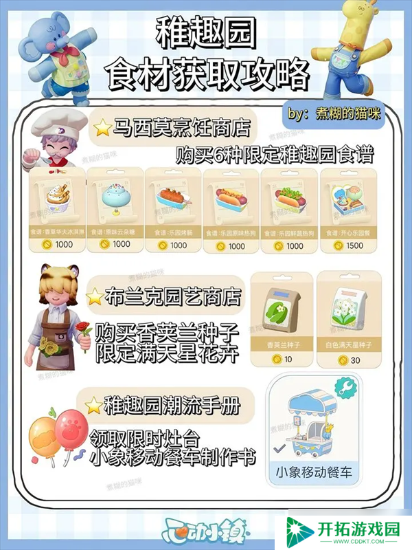 心动小镇稚趣园食谱鱼虫攻略大全