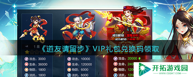 “VIP礼包码获取途径：道友速来兑换！”
