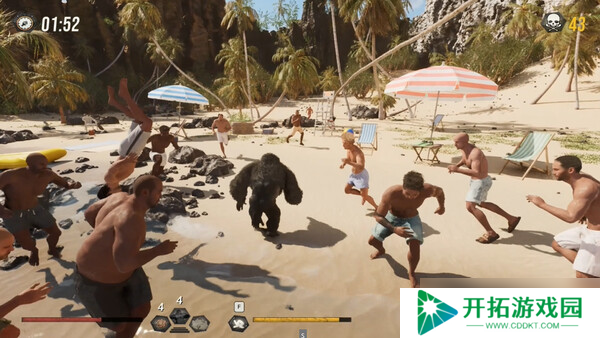 大乱斗游戏《Gorilla Vs 100 Men》于7月23日在Steam平台上架